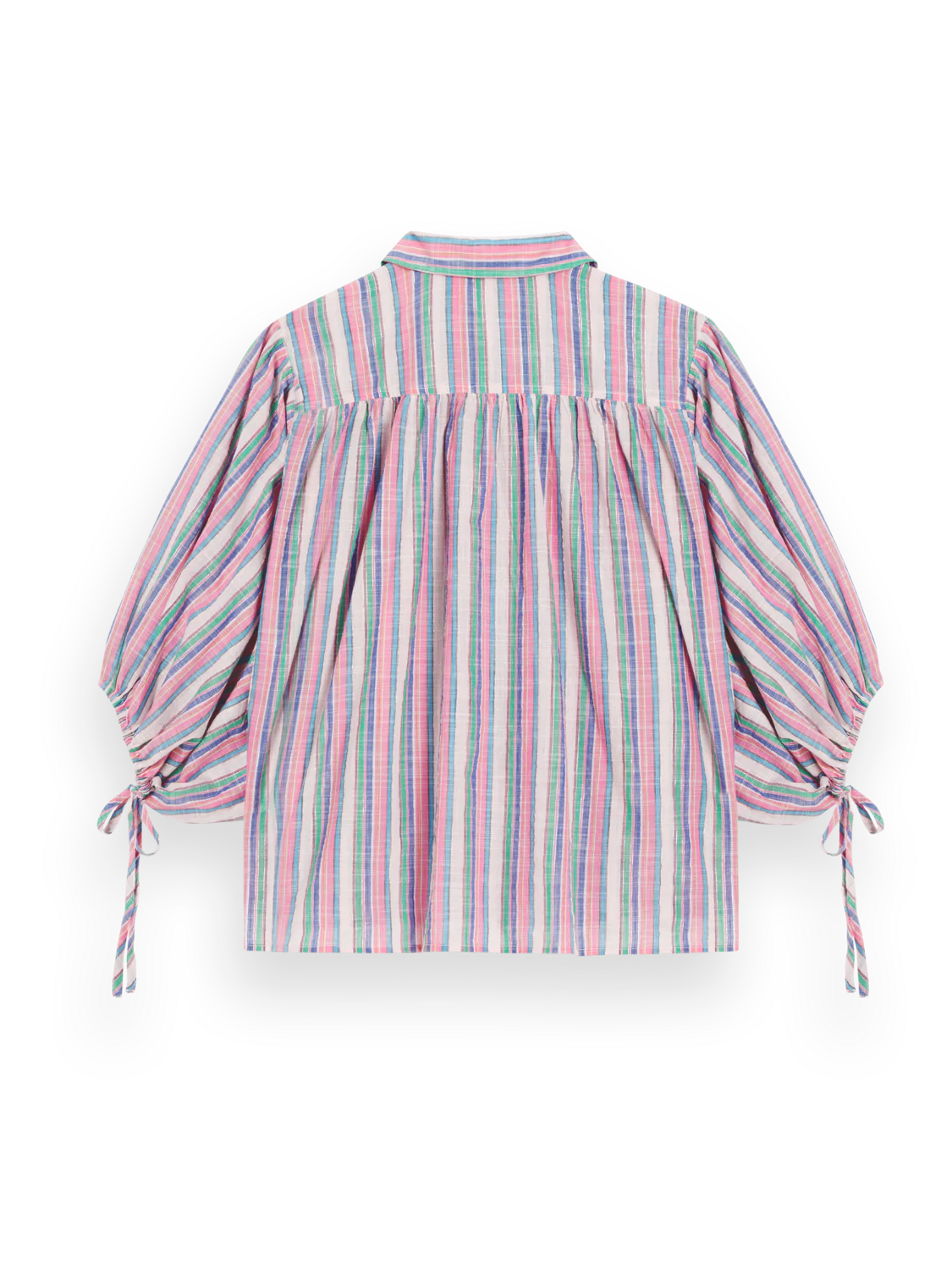 STRIPED BALLOON SLEEVE SHIRT - Image 7