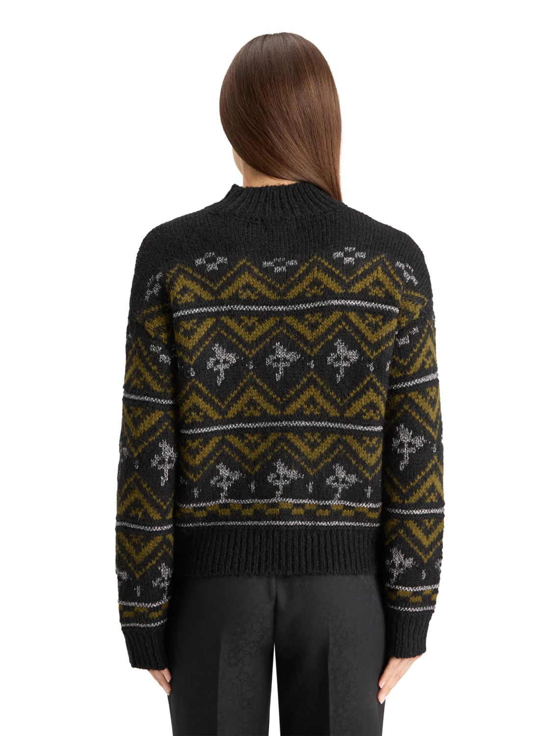 METALLIC FAIR ISLE PULLOVER - Image 4