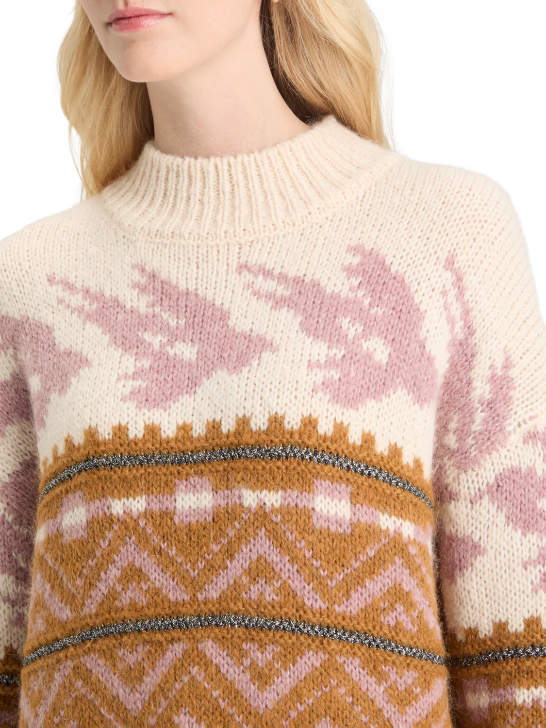 METALLIC FAIR ISLE PULLOVER - Image 9