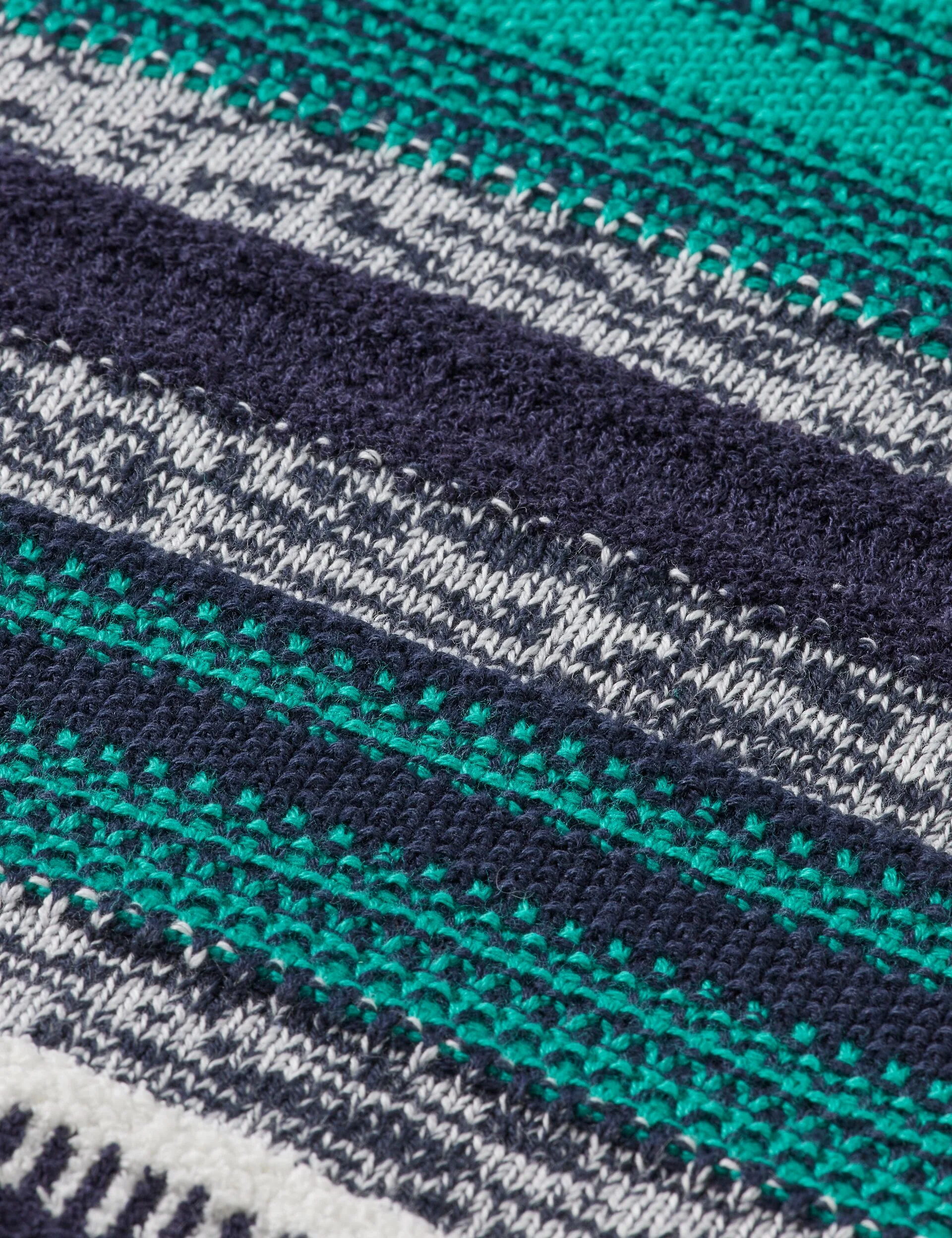 MIXED YARNS STRIPES EXTRA DROPPED SHOULDER SWEATER - Image 3