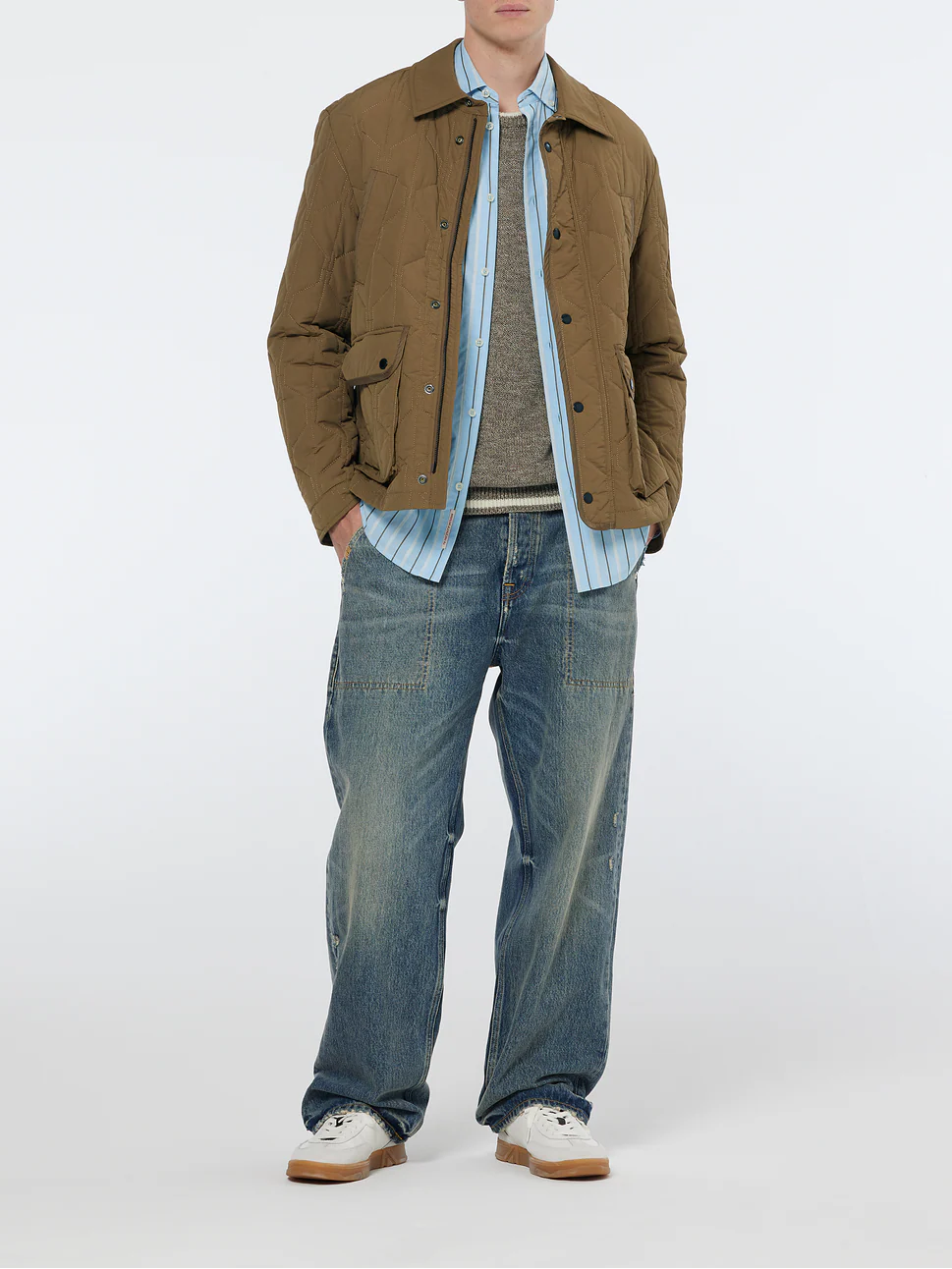 Geometric quilted coat - Image 2
