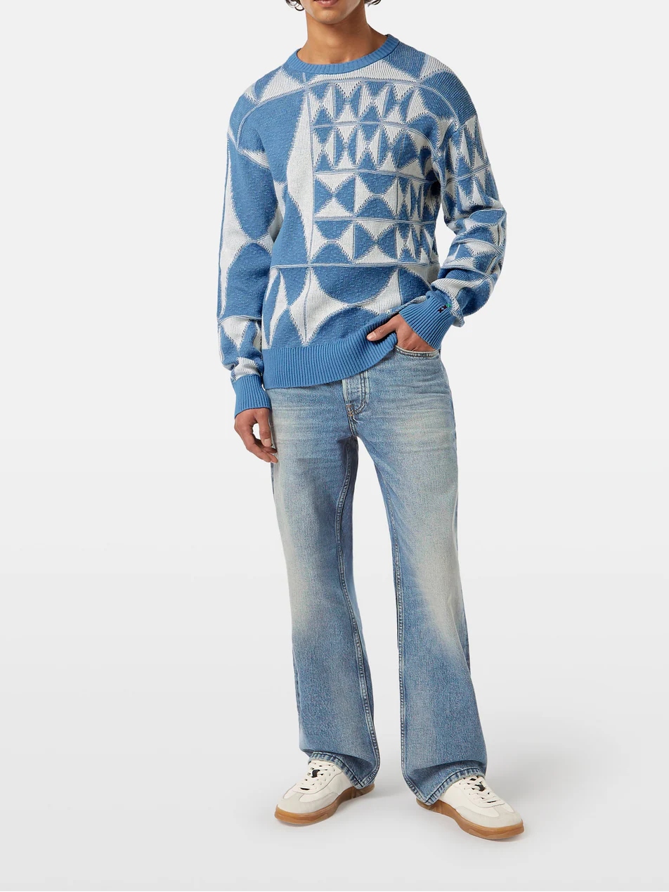 Textured jacquard crewneck - Image 3