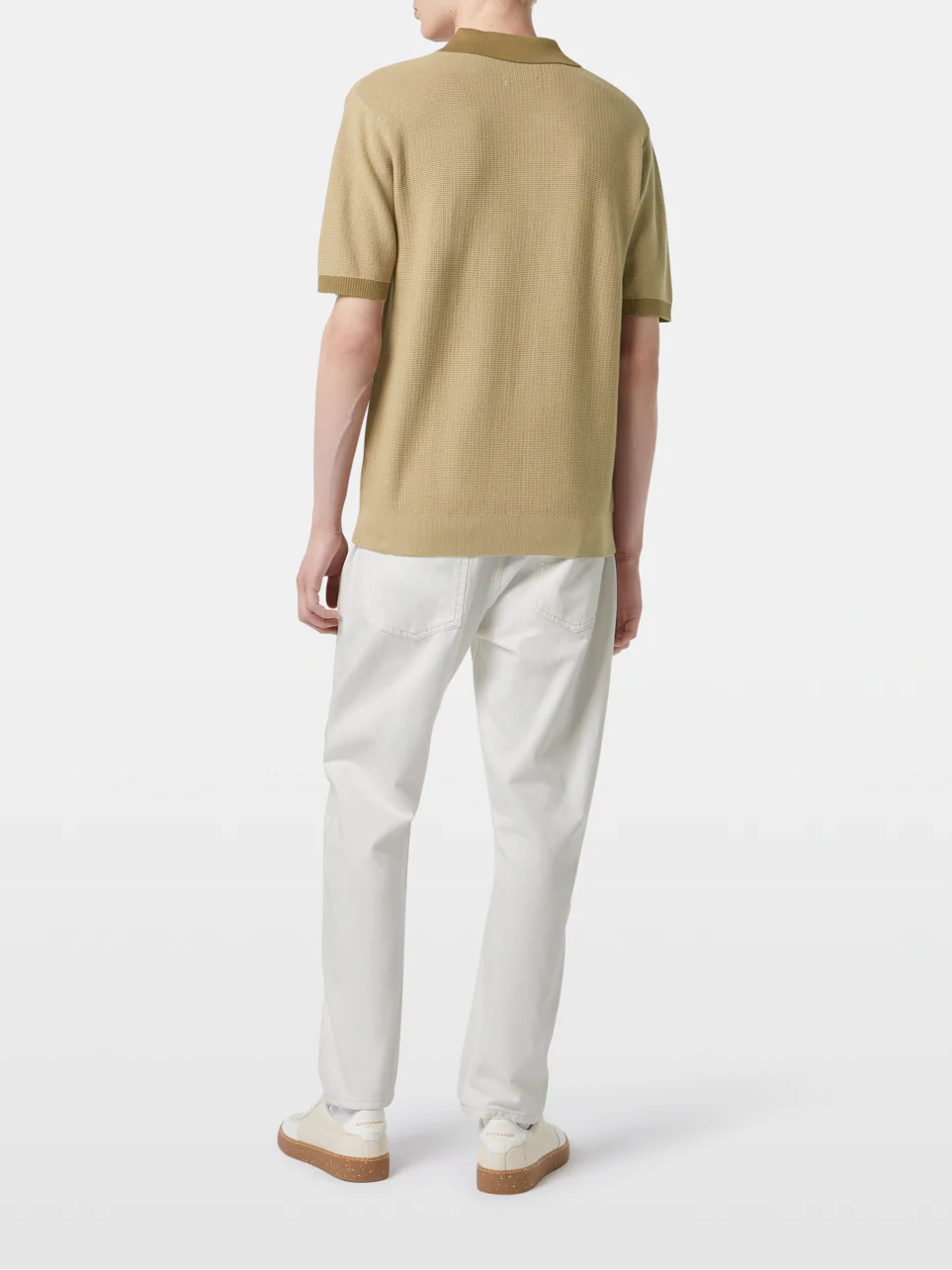 Structured knitted solid polo - Image 7