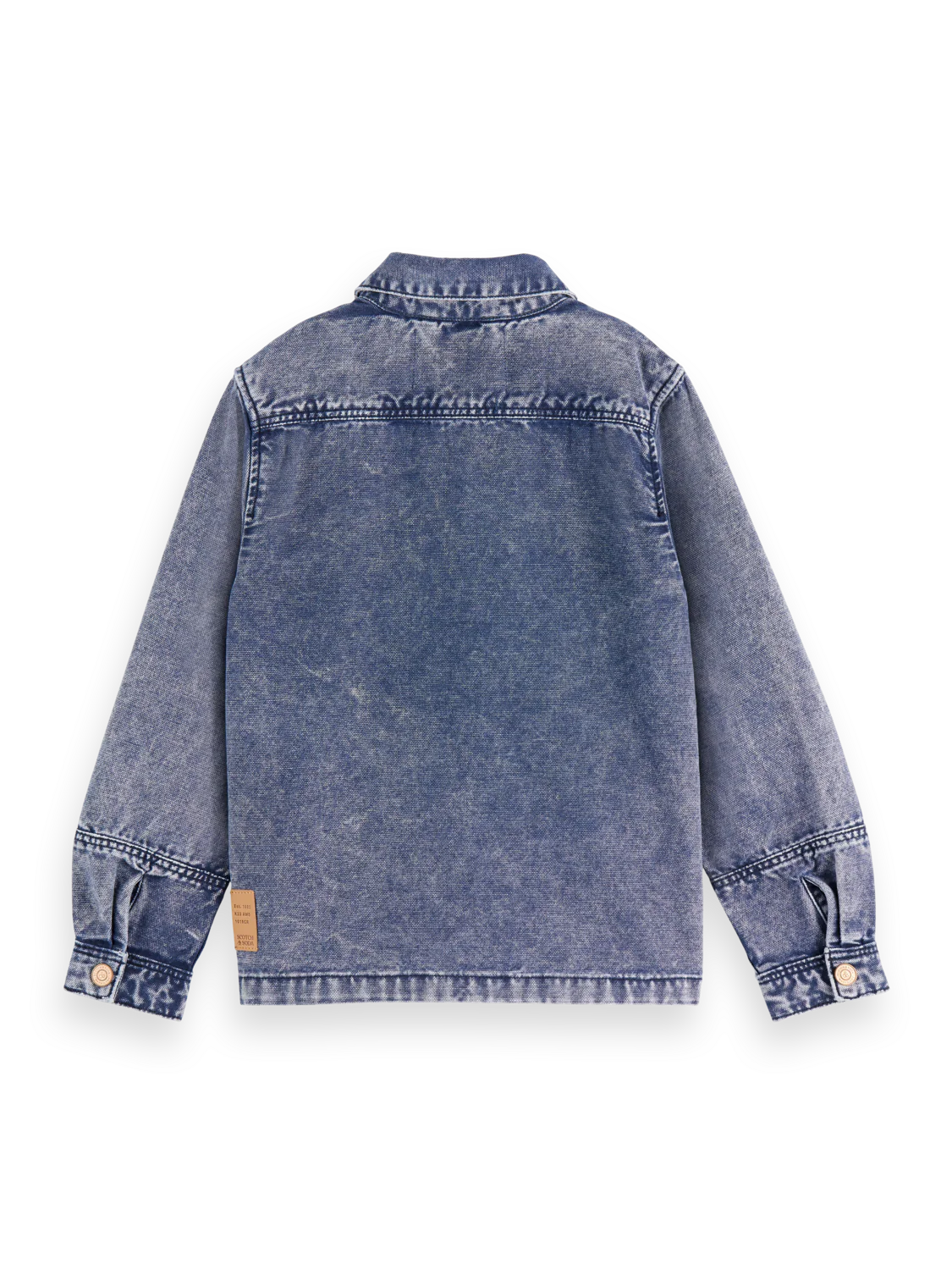 Boys Denim washed canvas workwear jacket - Image 2