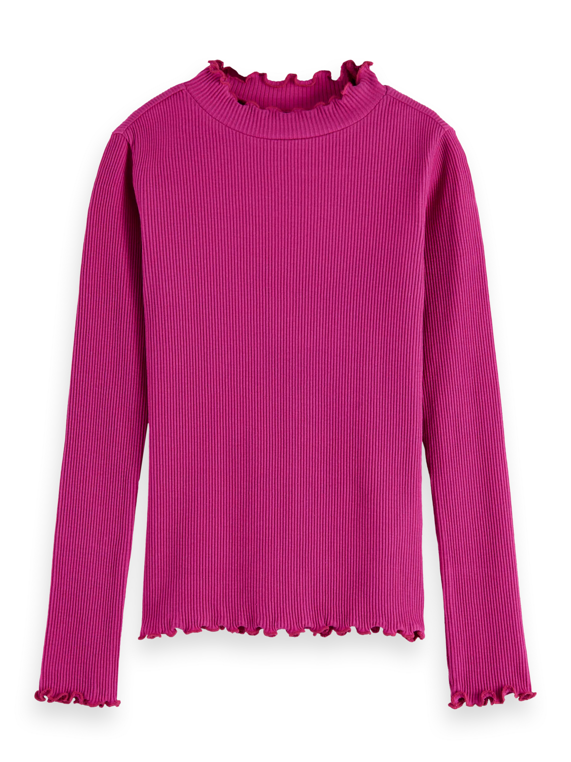 Girls Mock neck ribbed slim long-sleeve top - Image 4