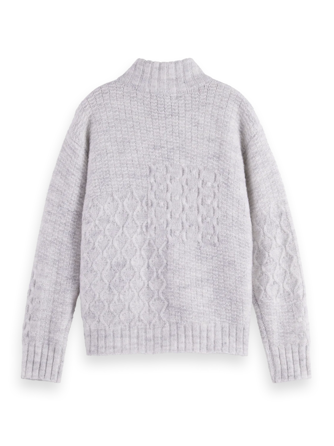 Girls Patchwork melange alpaca-blend cardigan - Image 2