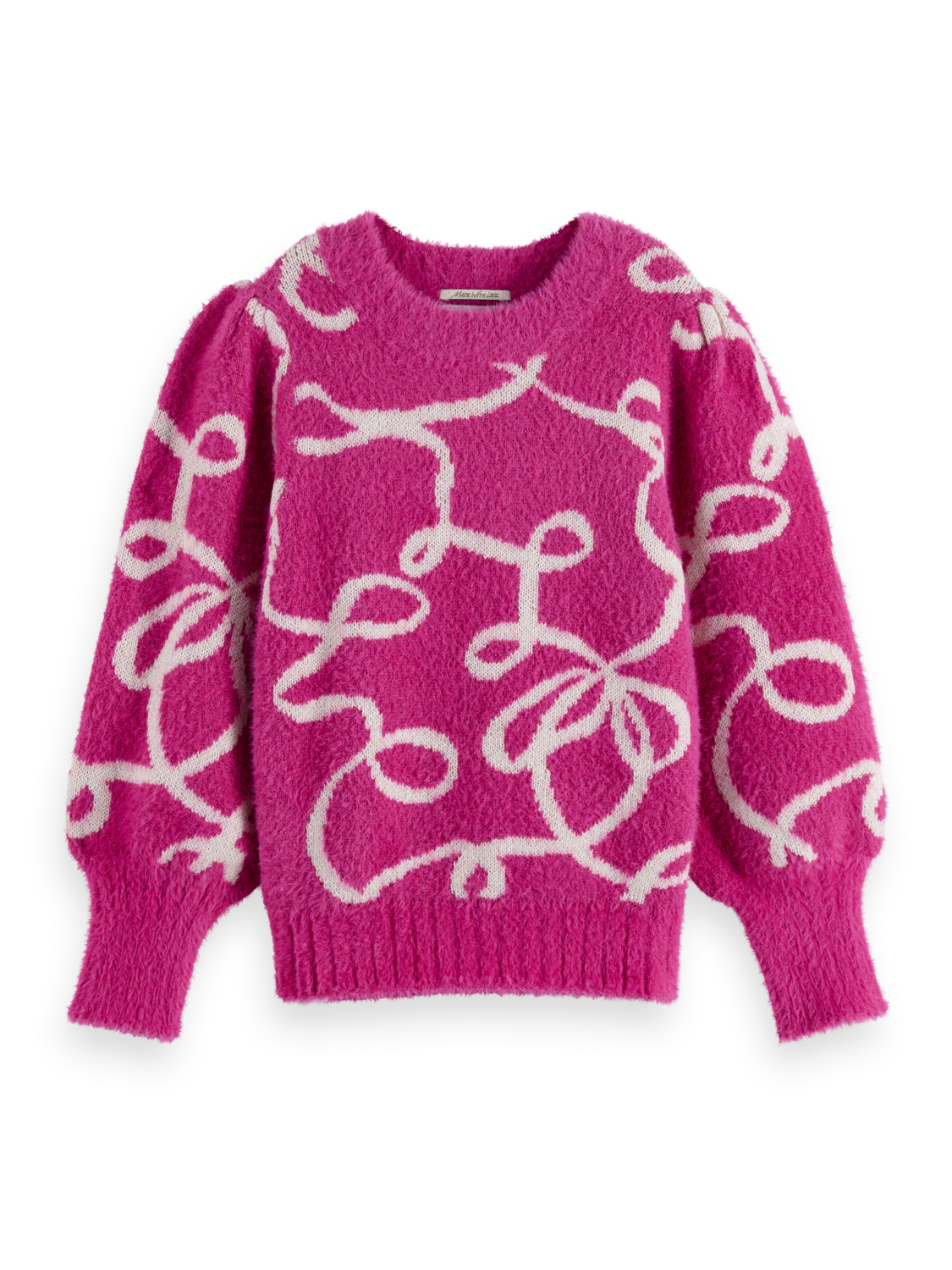 Girls Turtleneck intarsia glitter pullover - Image 2