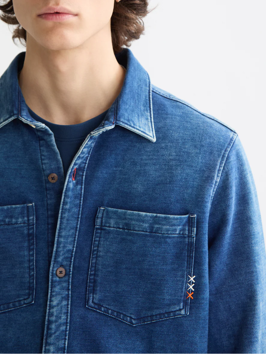 Chic indigo jersey shirt - Image 3