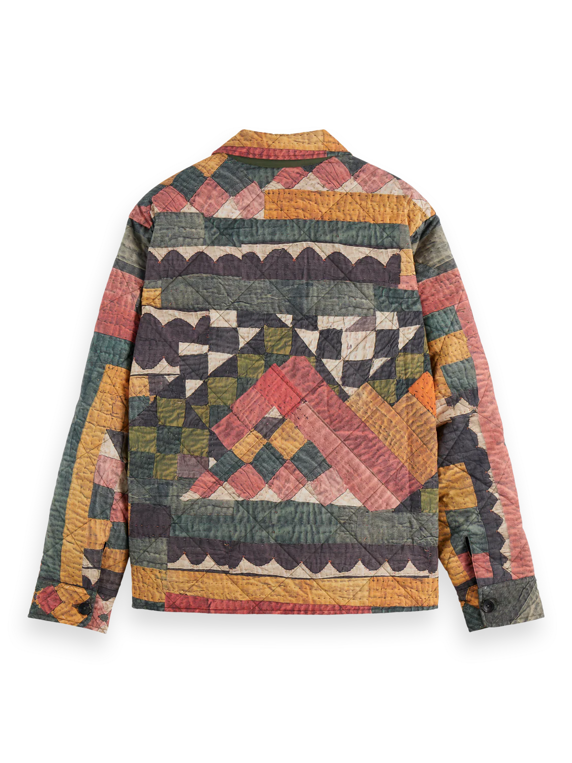 Patchwork mountain print overshirt - Image 6