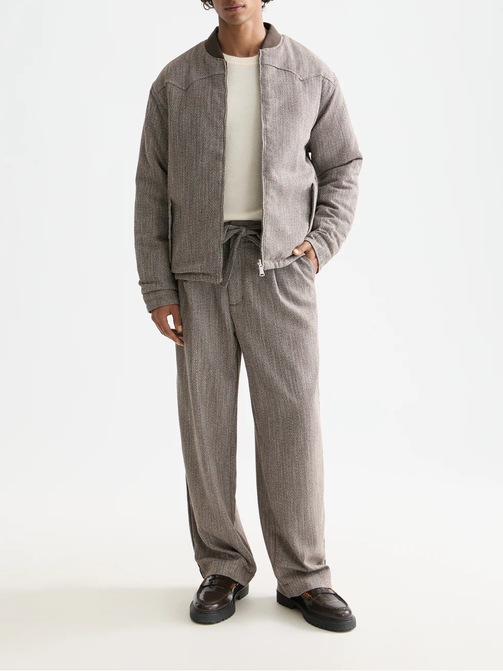 Reversible yarn-dyed padded bomber jacket - Image 2