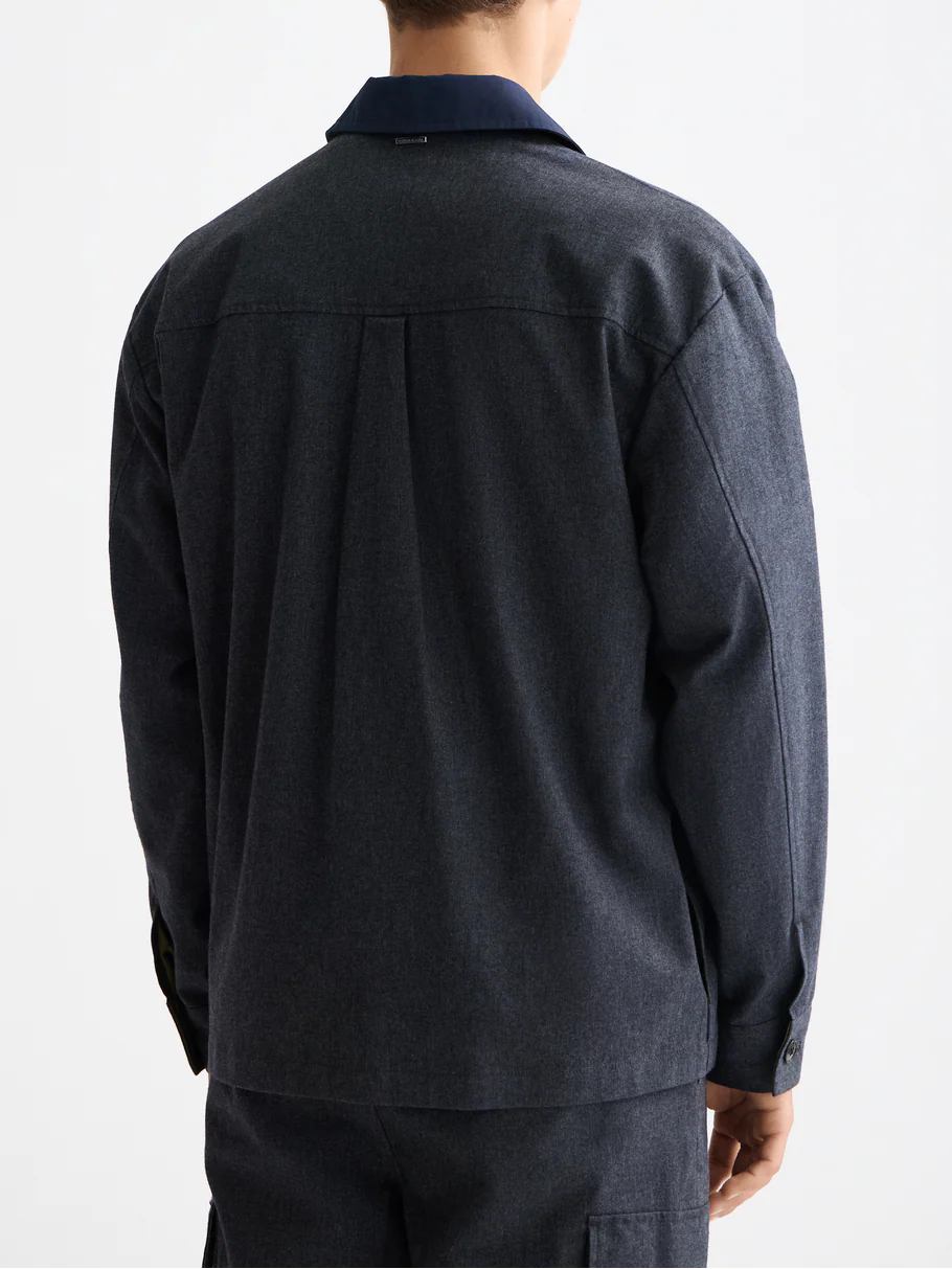 Melange army overshirt - Image 4