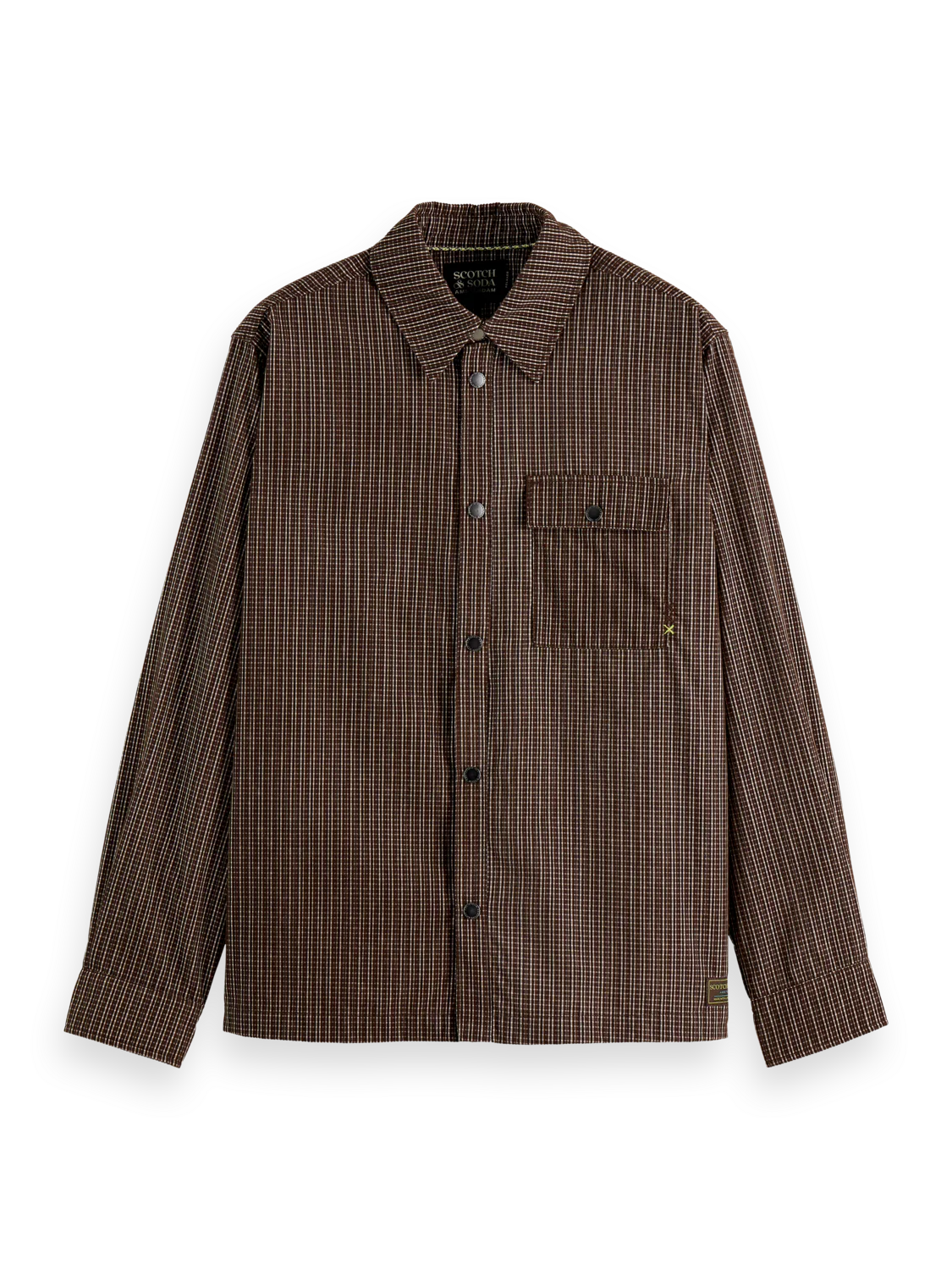 Micro-check structured shirt - Image 5
