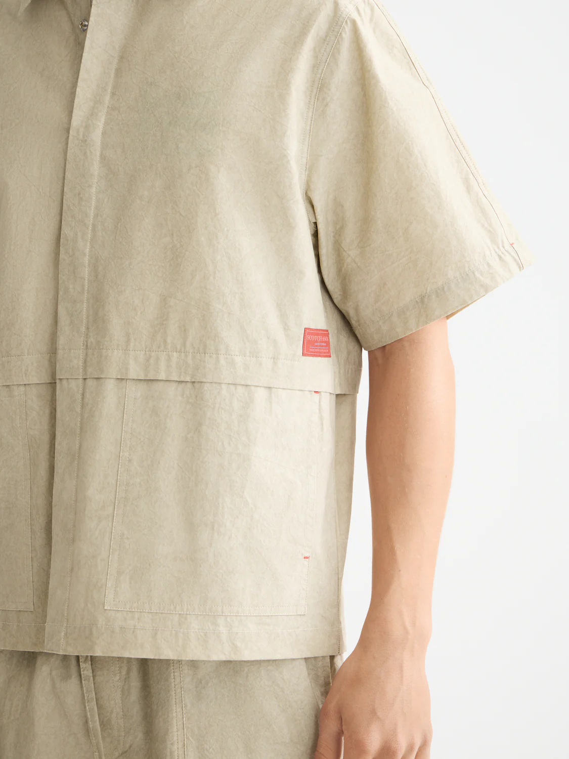 Washed layered short sleeve shirt - Image 3