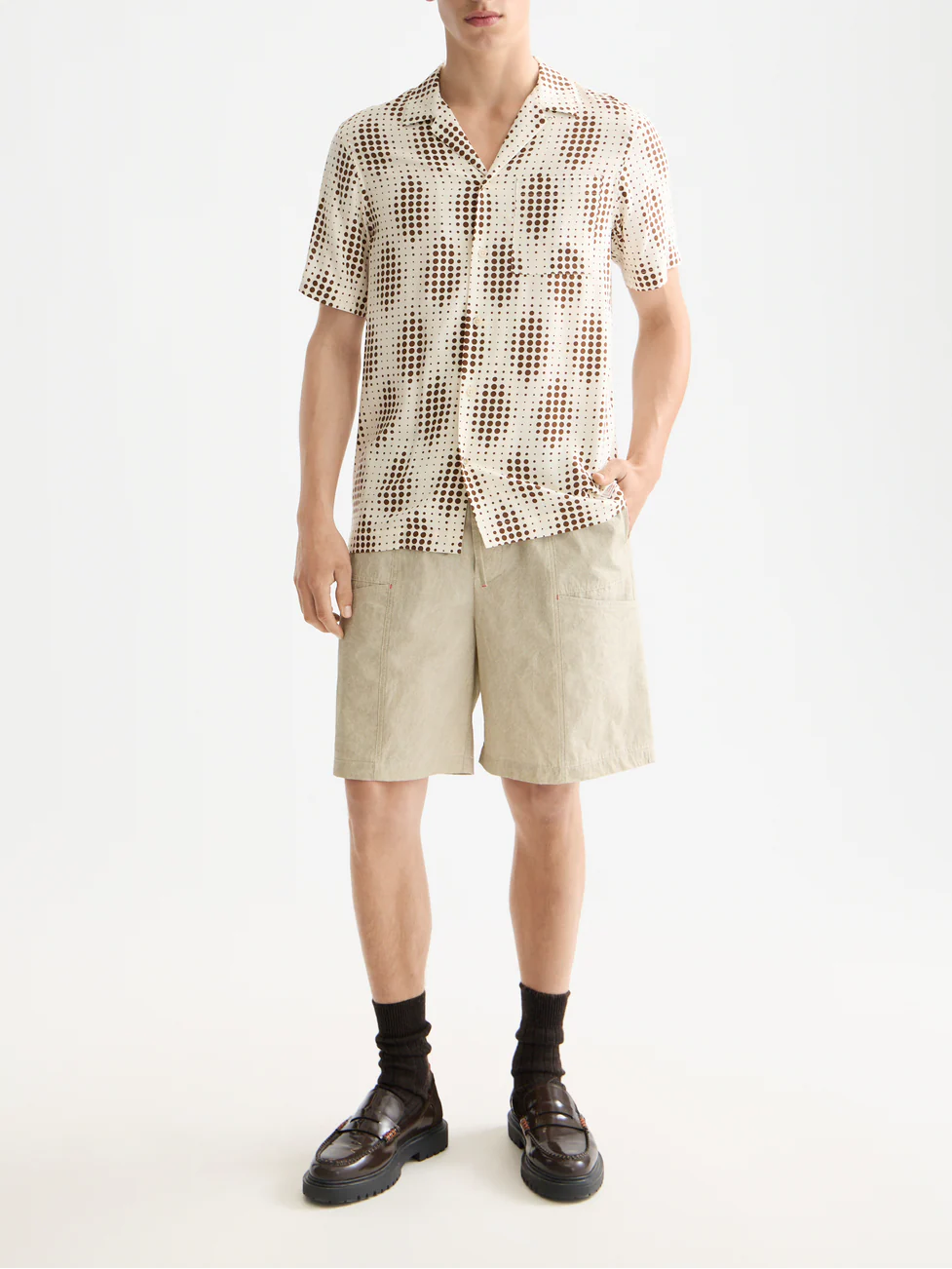 Printed short sleeve viscose shirt - Image 2