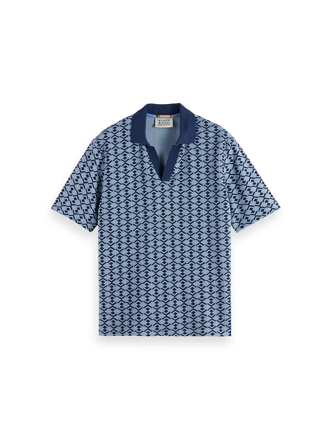 Towelling printed relaxed polo - Image 4
