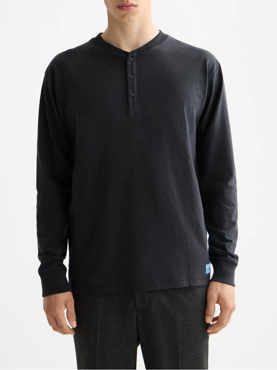 Slub Henley Long Sleeve