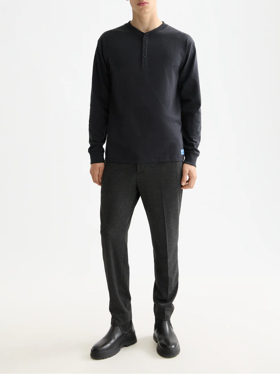 Slub Henley Long Sleeve - Image 2