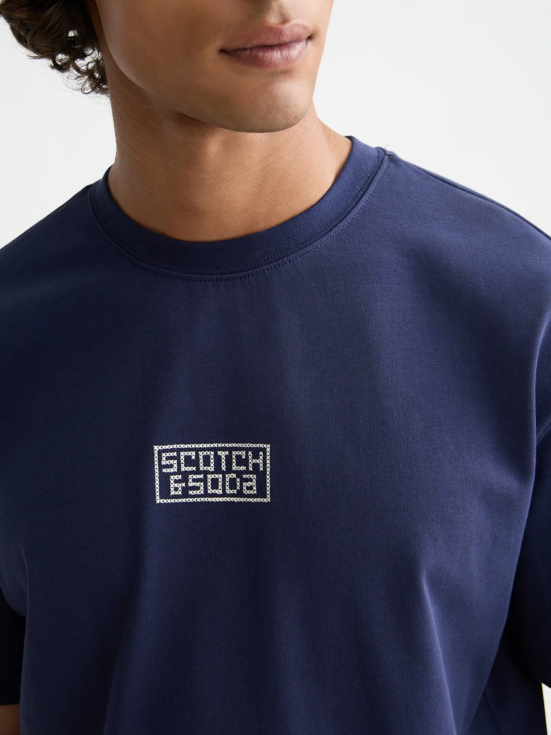 Relaxed Cross-stitch Artwork T-shirt - Image 3