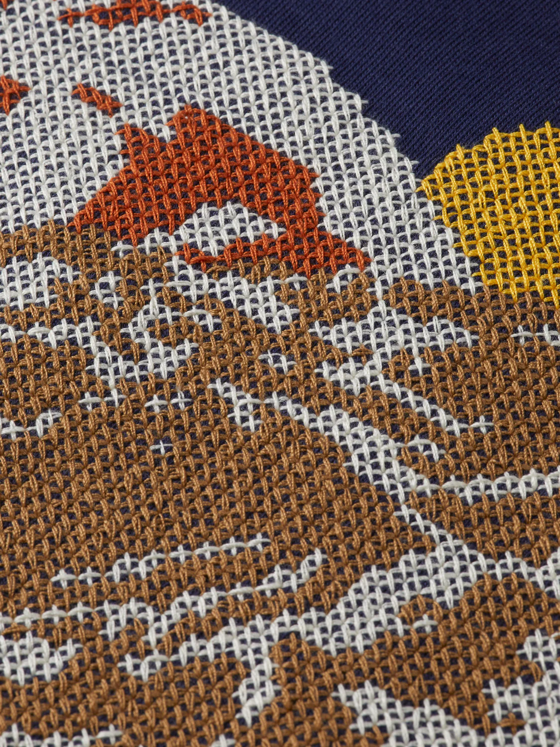 Relaxed Cross-stitch Artwork T-shirt - Image 7