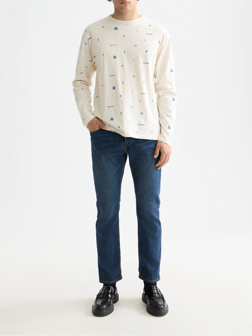 Allover Print Long-Sleeve Top – Let It Rain Collection - Image 2