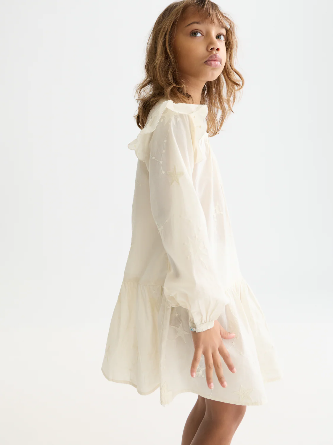 Girls embroidered long-sleeve dress - Image 3