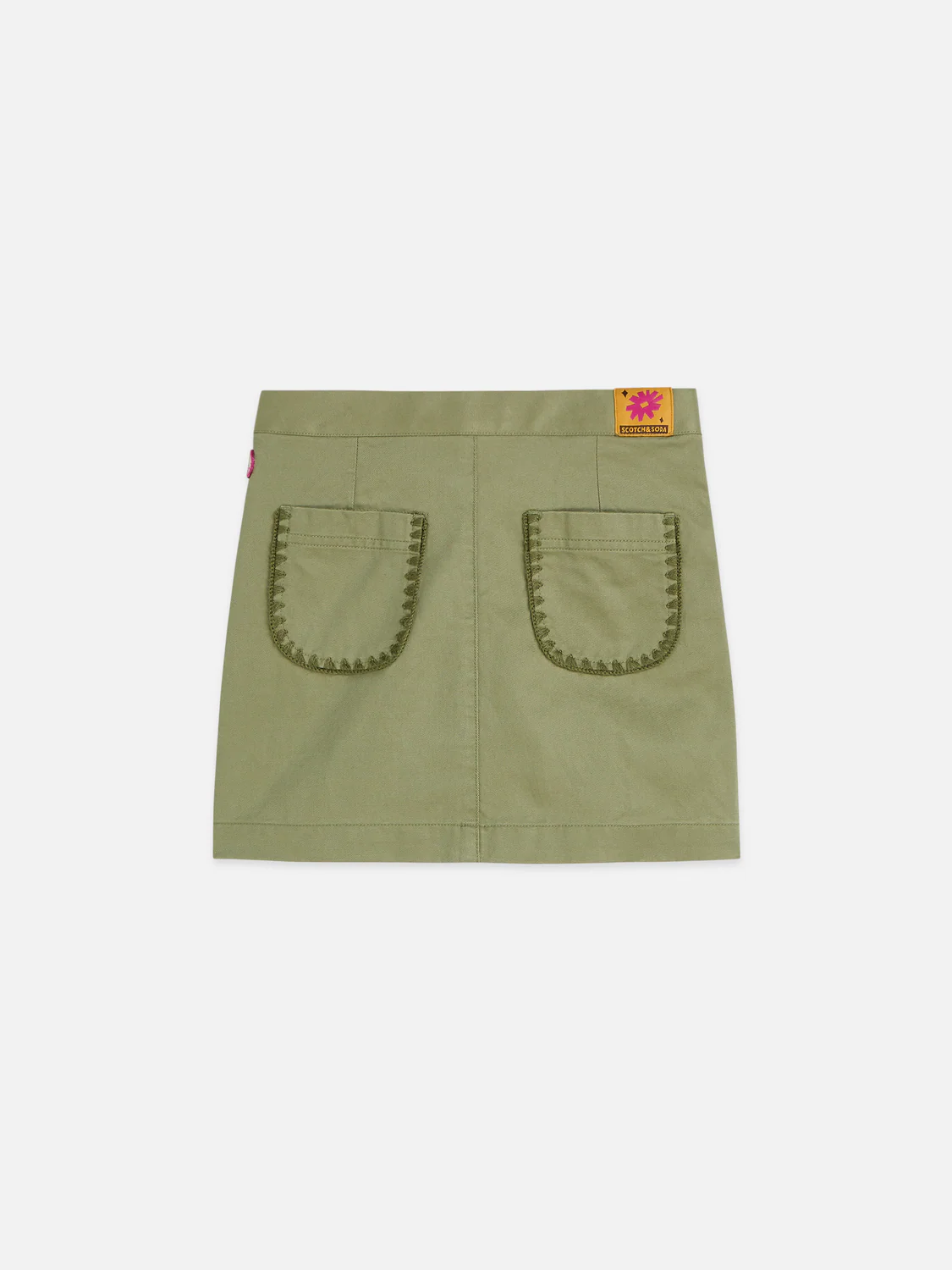 Girls Washed twill mini skirt - Image 2