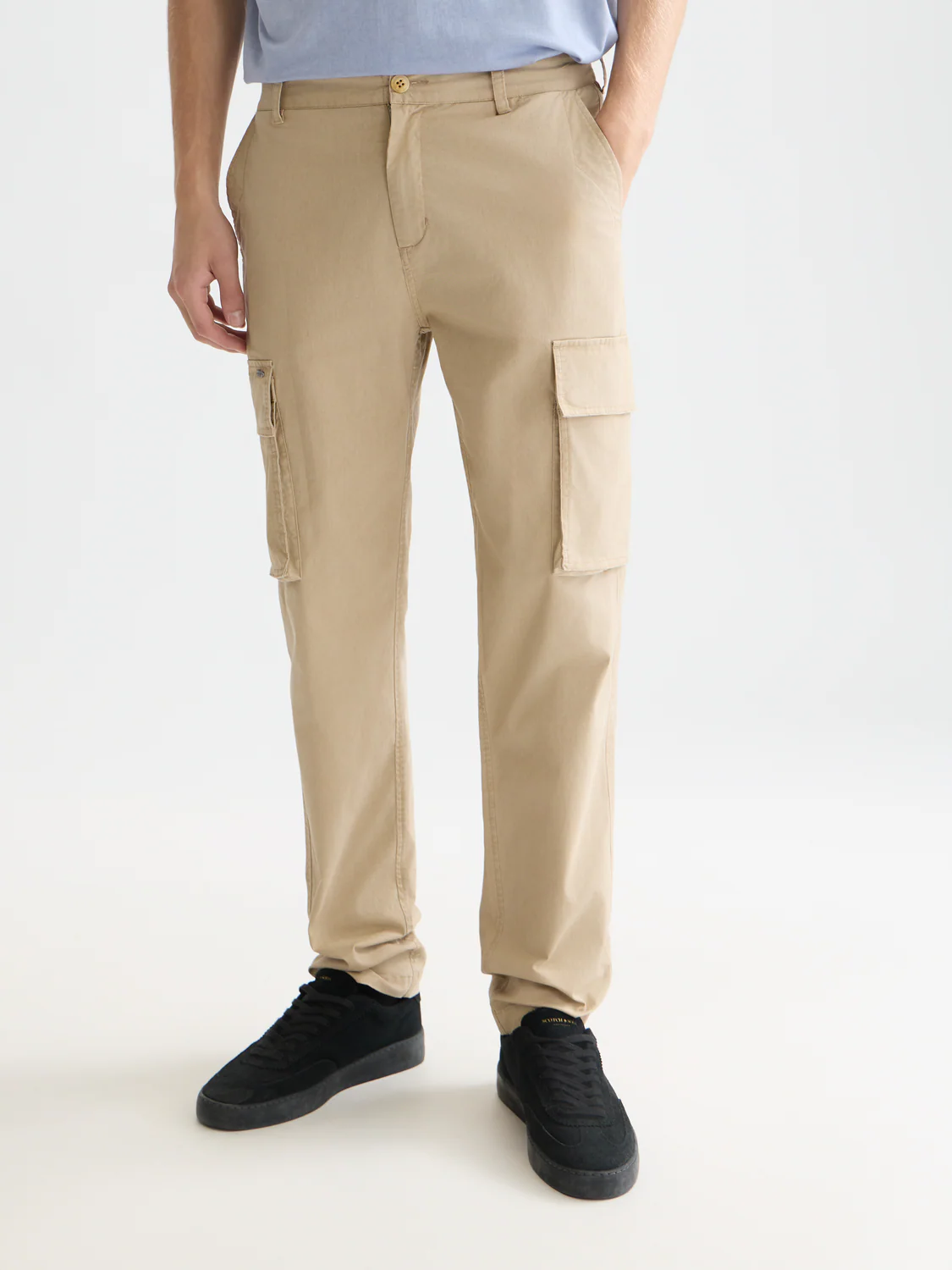 Stuart washed cotton-blend regular slim cargo - Image 2