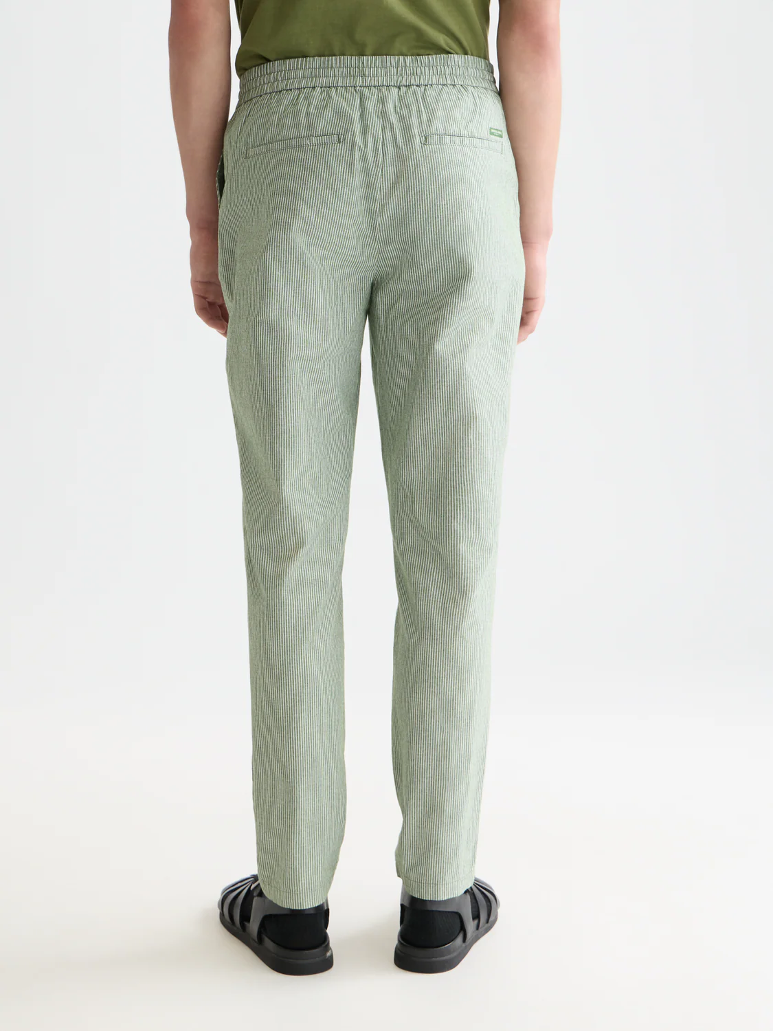 Warren striped cotton-linen regular straight jogger - Image 4
