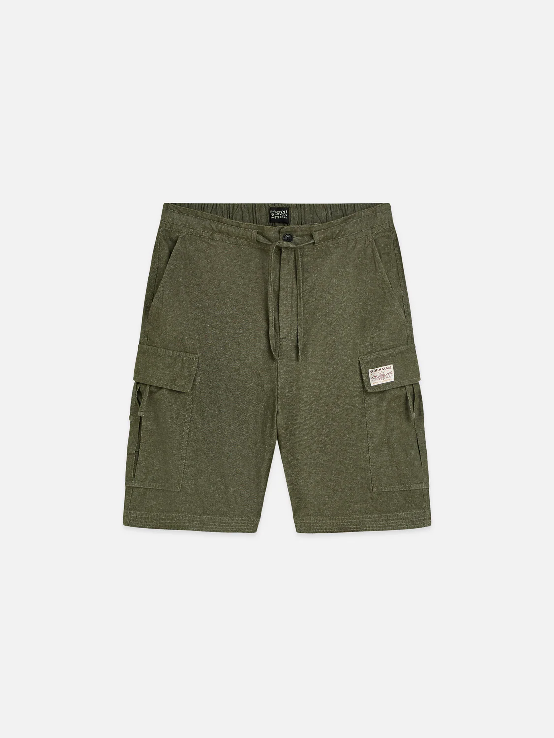 Linen-blend relaxed cargo bermuda shorts - Image 5