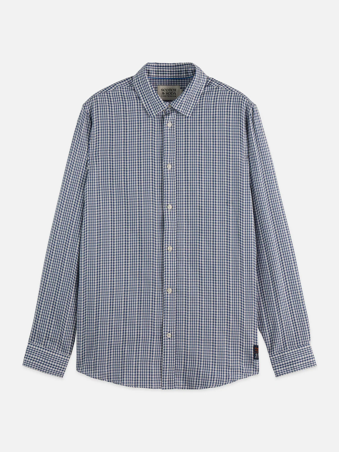 Microcheck cotton poplin shirt - Image 5