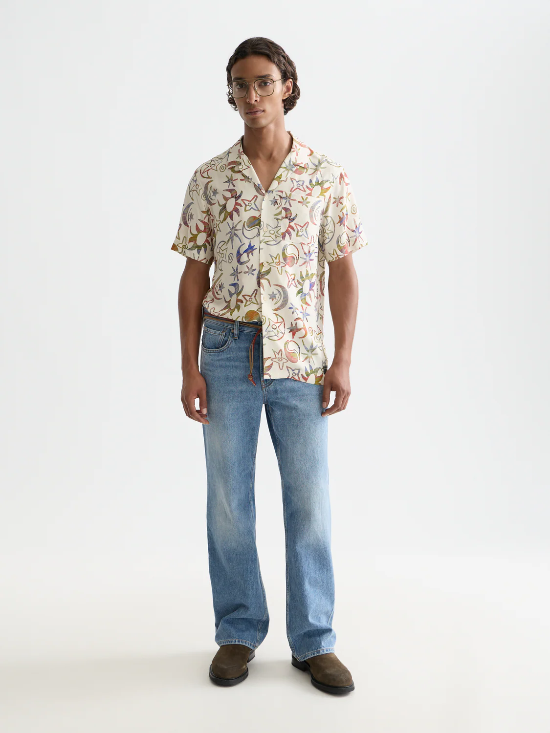 Printed viscose short-sleeve shirt - Image 2