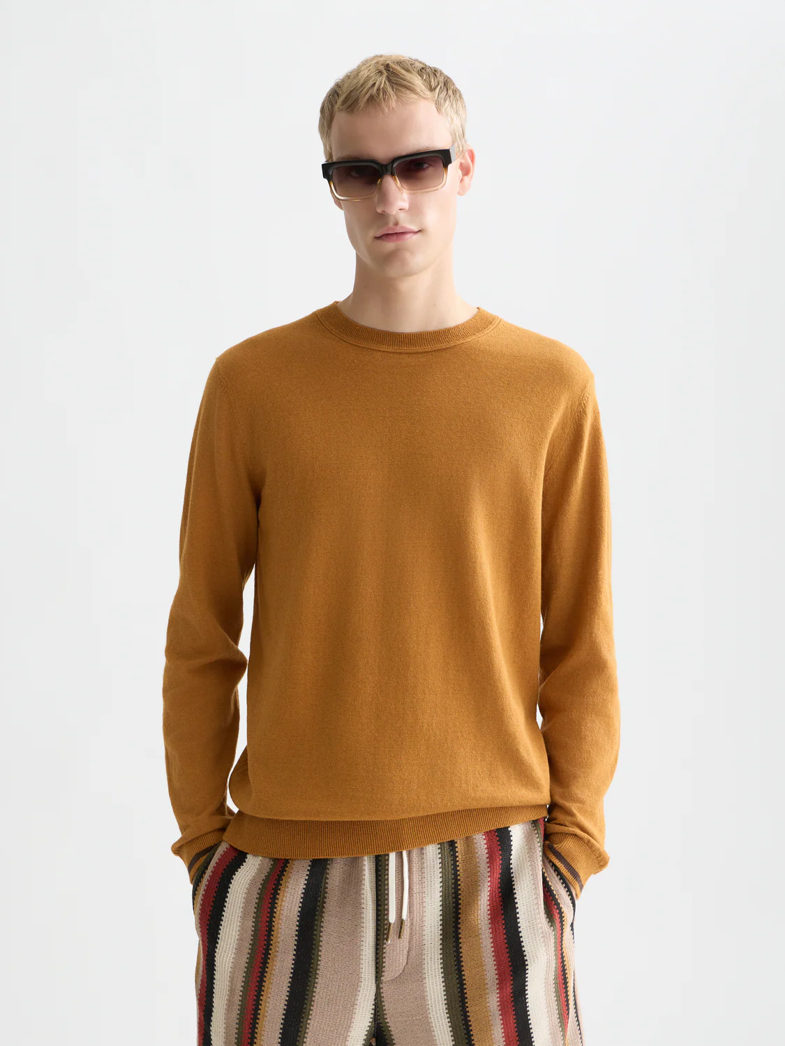 Linen blend pullover
