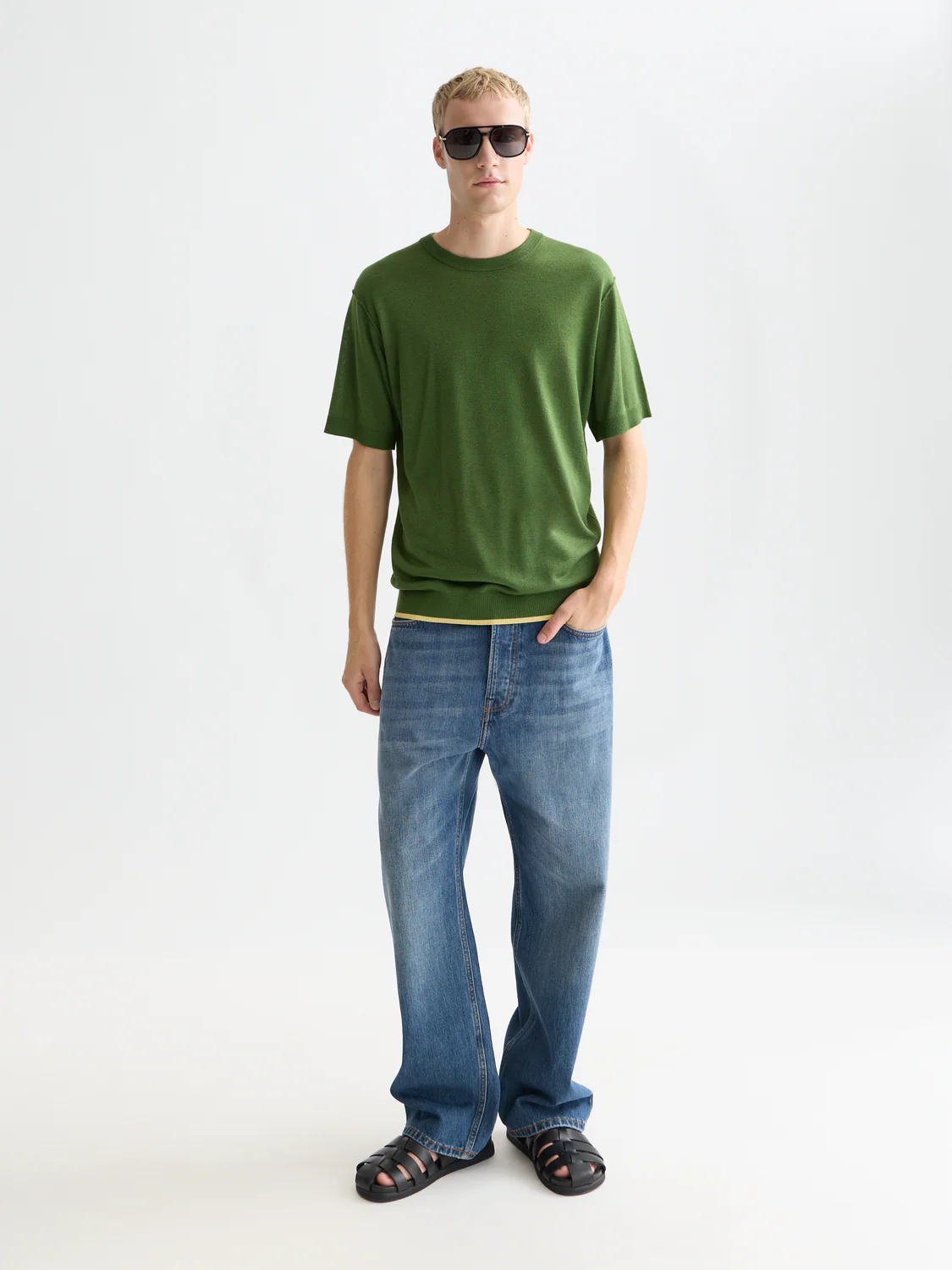Knitted relaxed T-shirt - Image 2