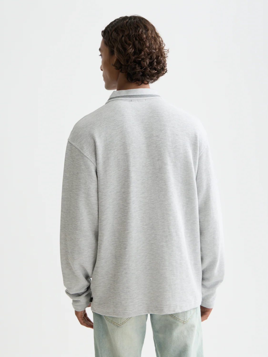 Structured relaxed long-sleeved polo - Image 4