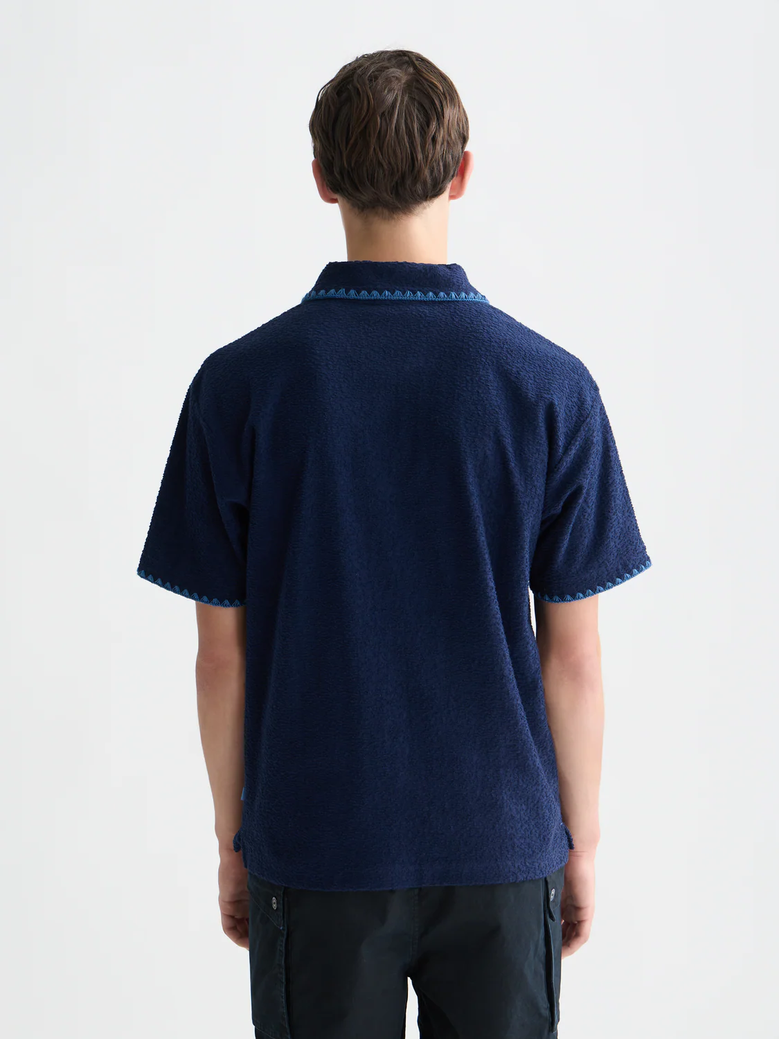 Relaxed jacquard towelling polo - Image 4