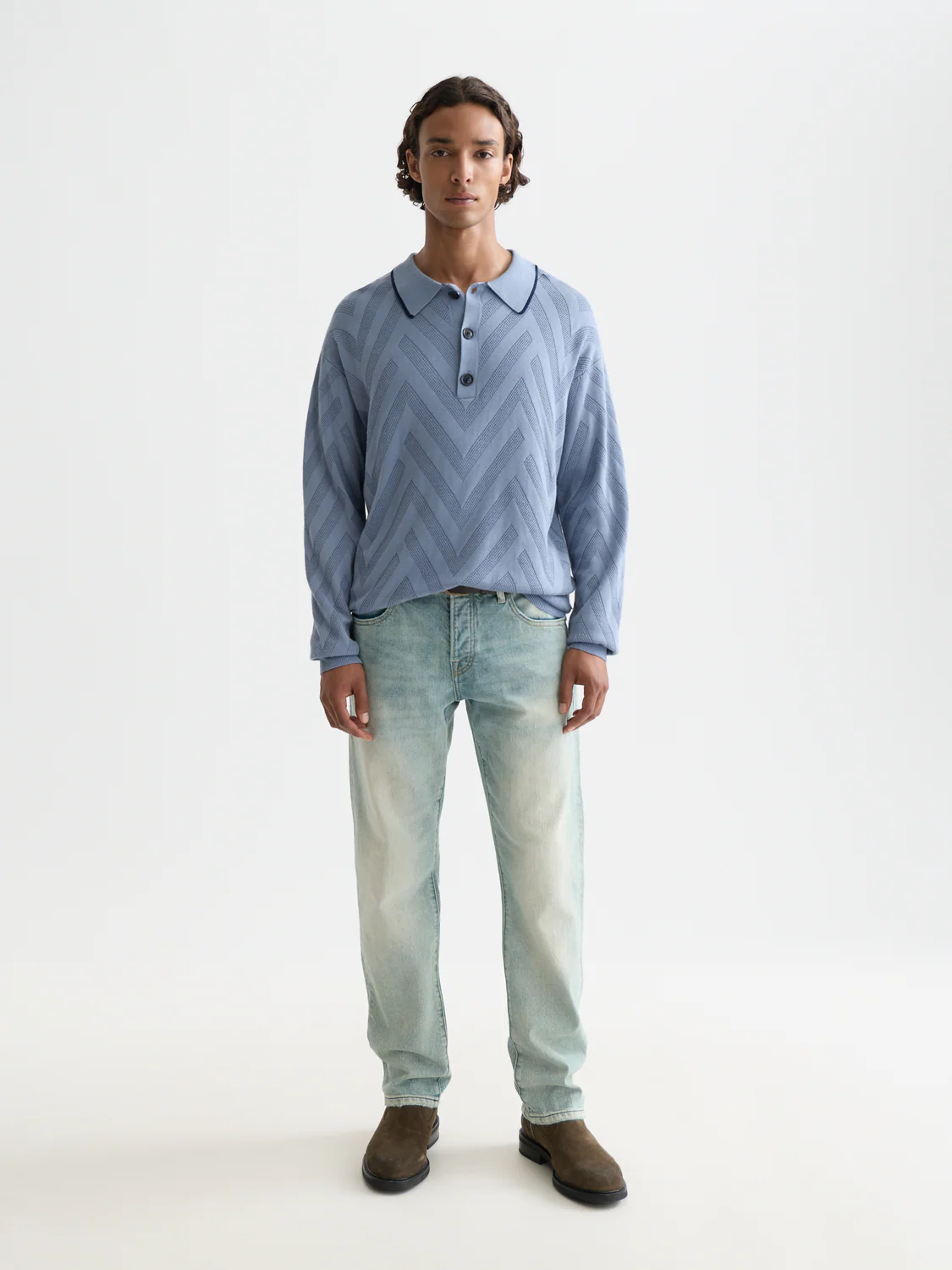 Structure long sleeve polo - Image 2