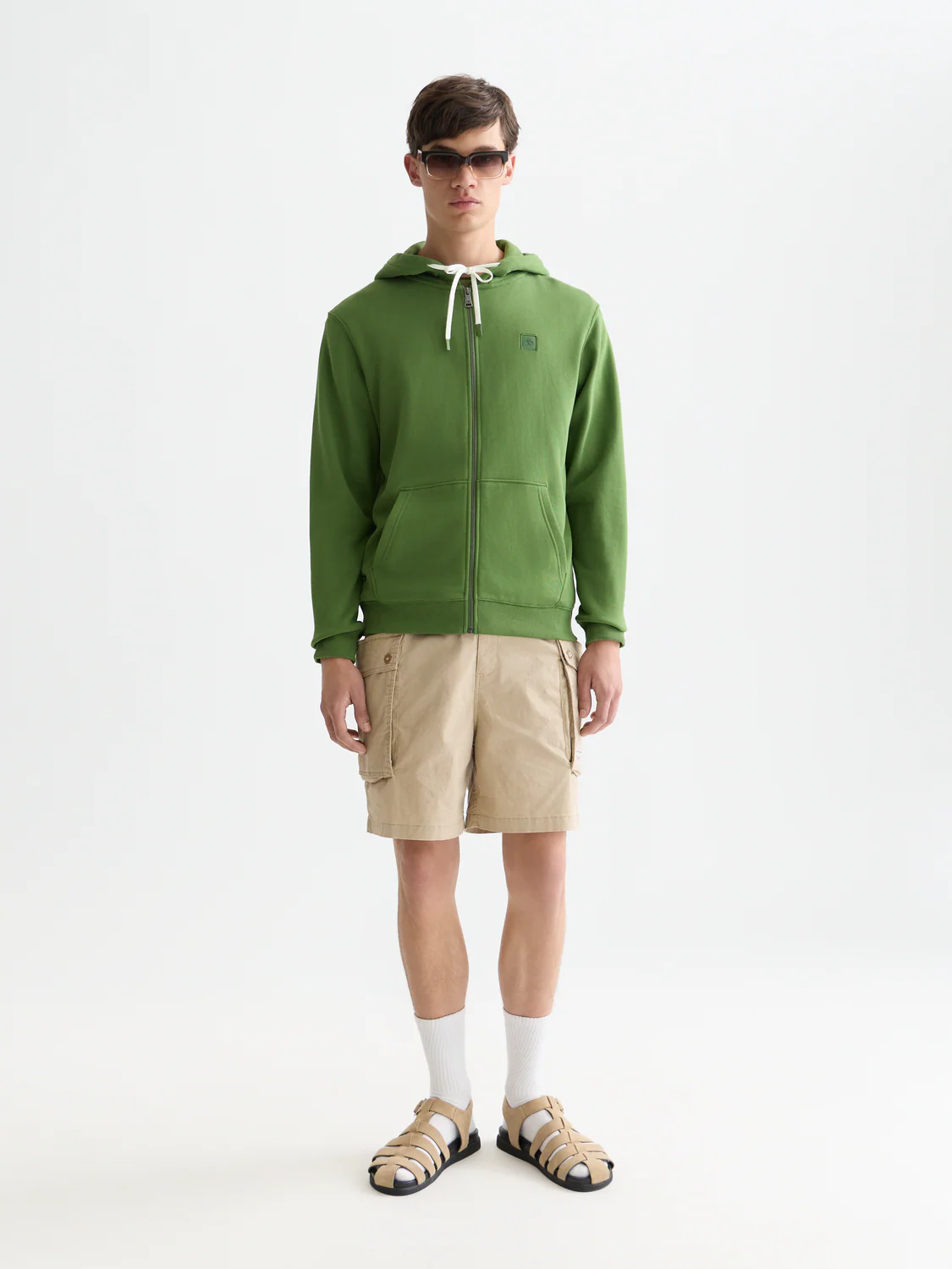 Logo badge zip-up hoodie - Image 9