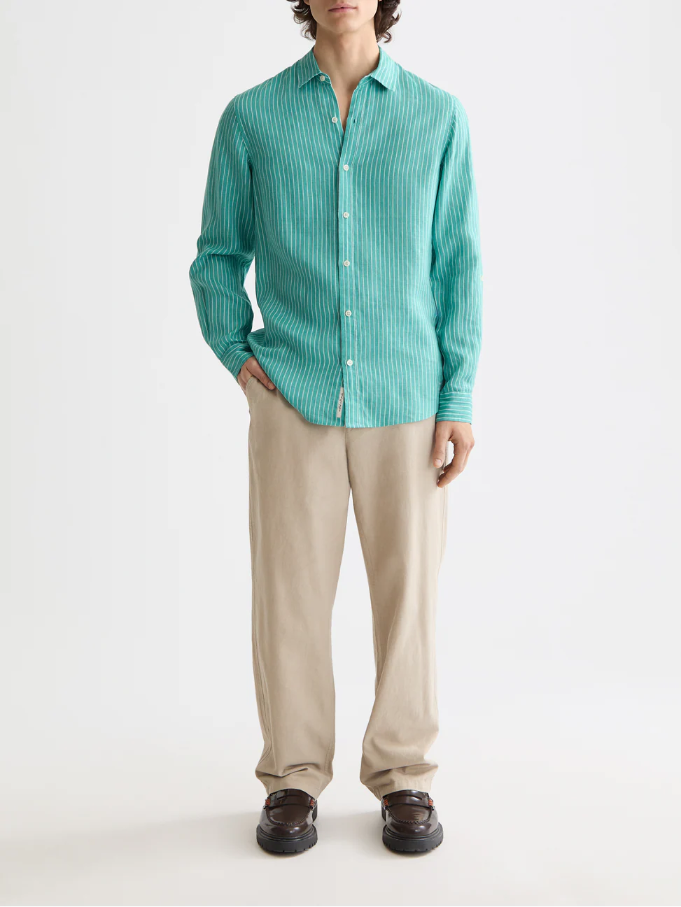 Seasonal Essentials Striped Linen Shirt - Image 2