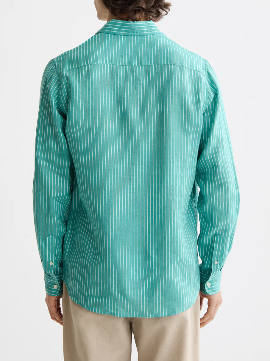 Seasonal Essentials Striped Linen Shirt - Image 4