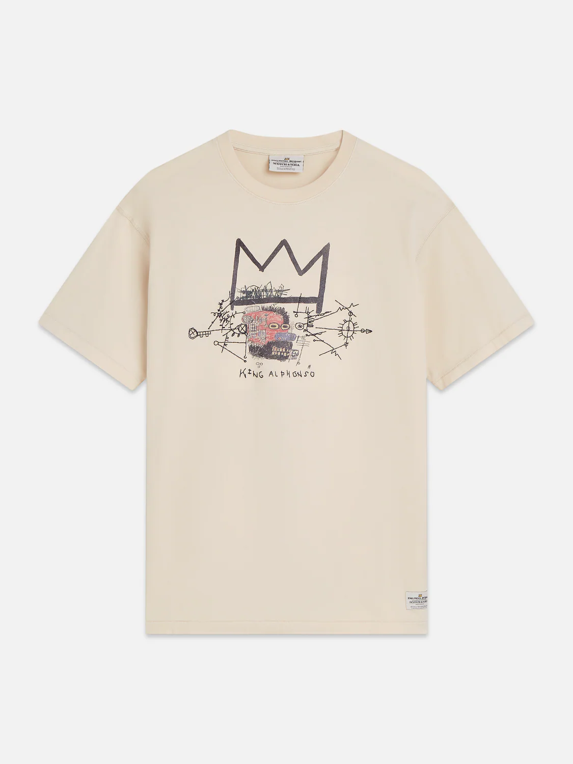 Scotch & Soda x Basquiat Artwork Relaxed T-Shirt - Image 5