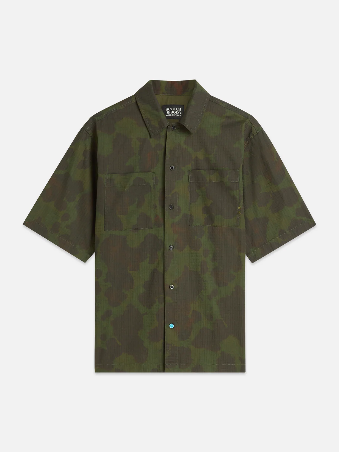 Printed cotton relaxed short sleeve shirt - Image 5