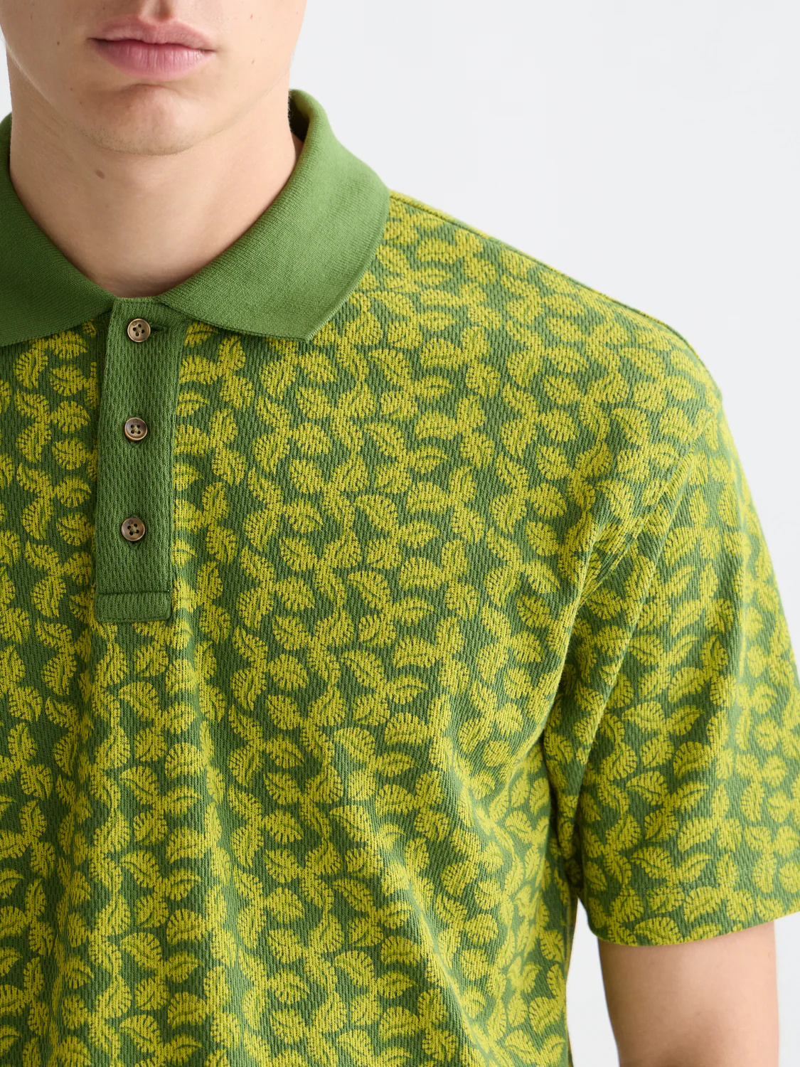 Printed structured relaxed polo - Image 3