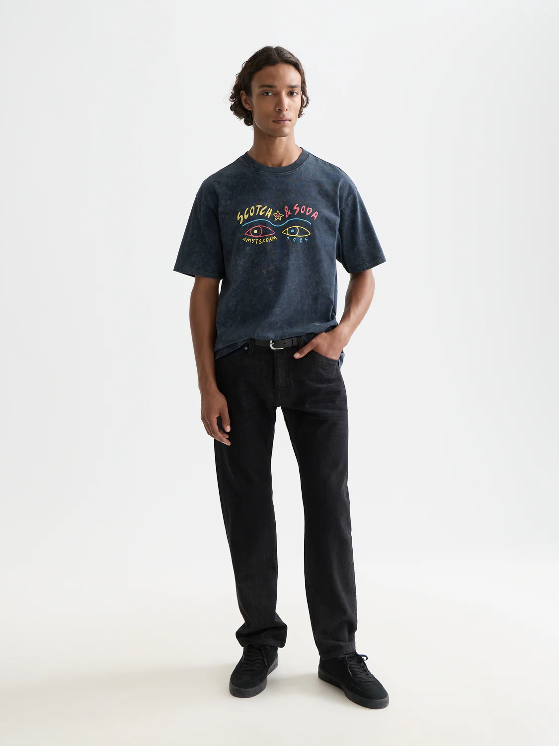artwork relaxed snow-washed T-shirt - Image 2