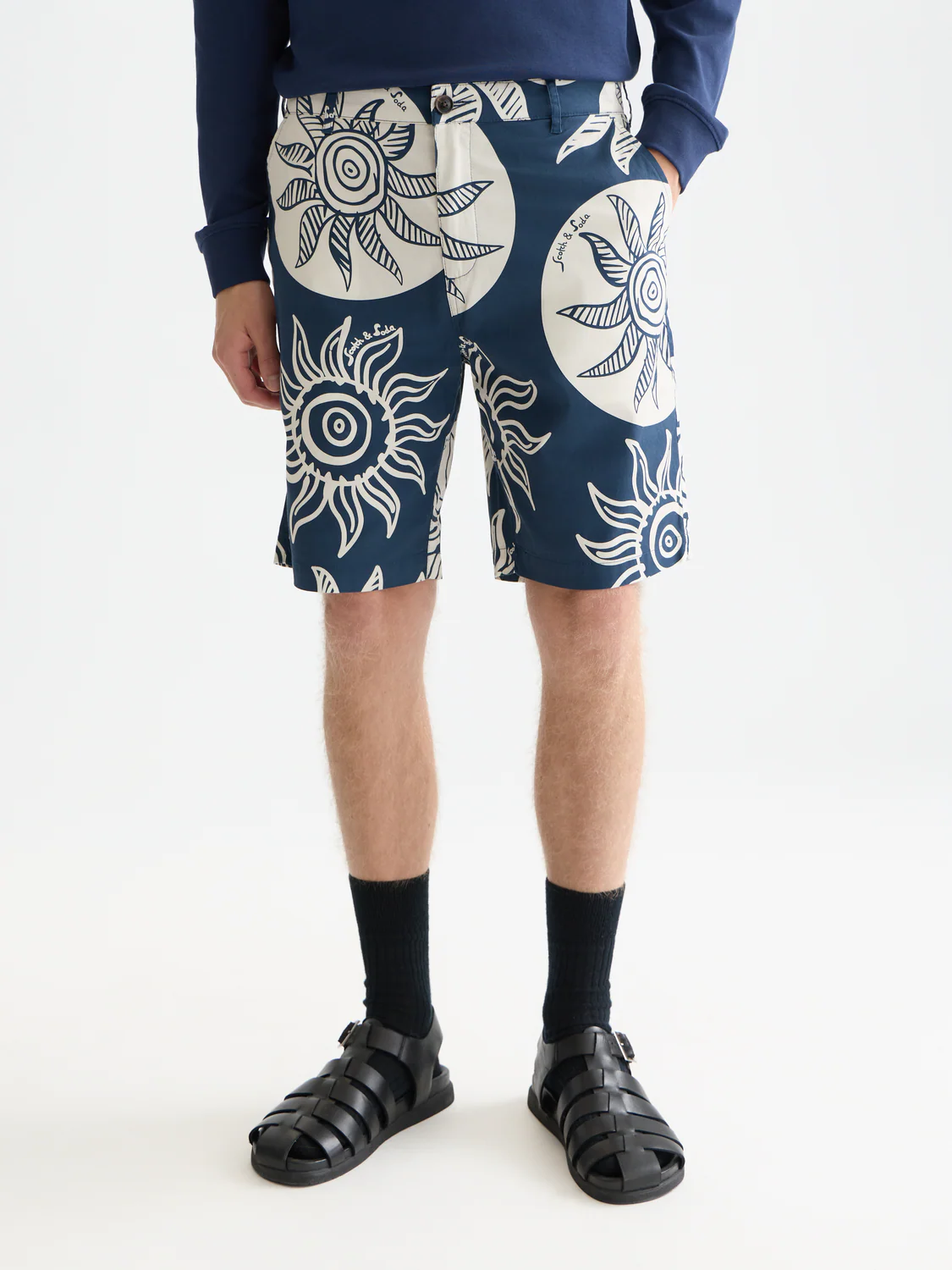 Stuart printed stretch cotton chino shorts - Image 2