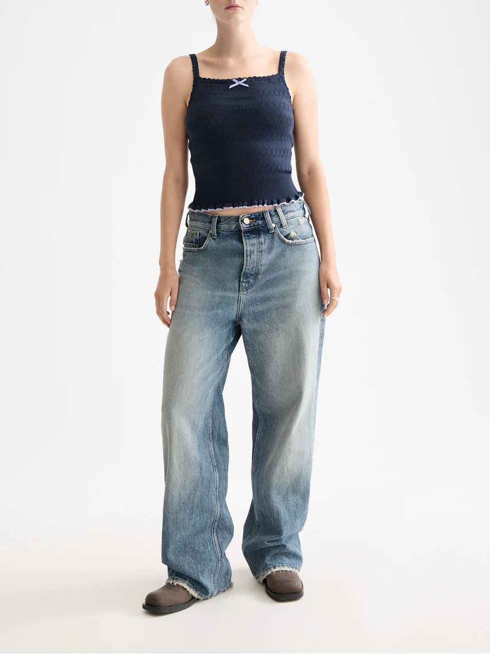 Pointelle knitted tank - Image 2