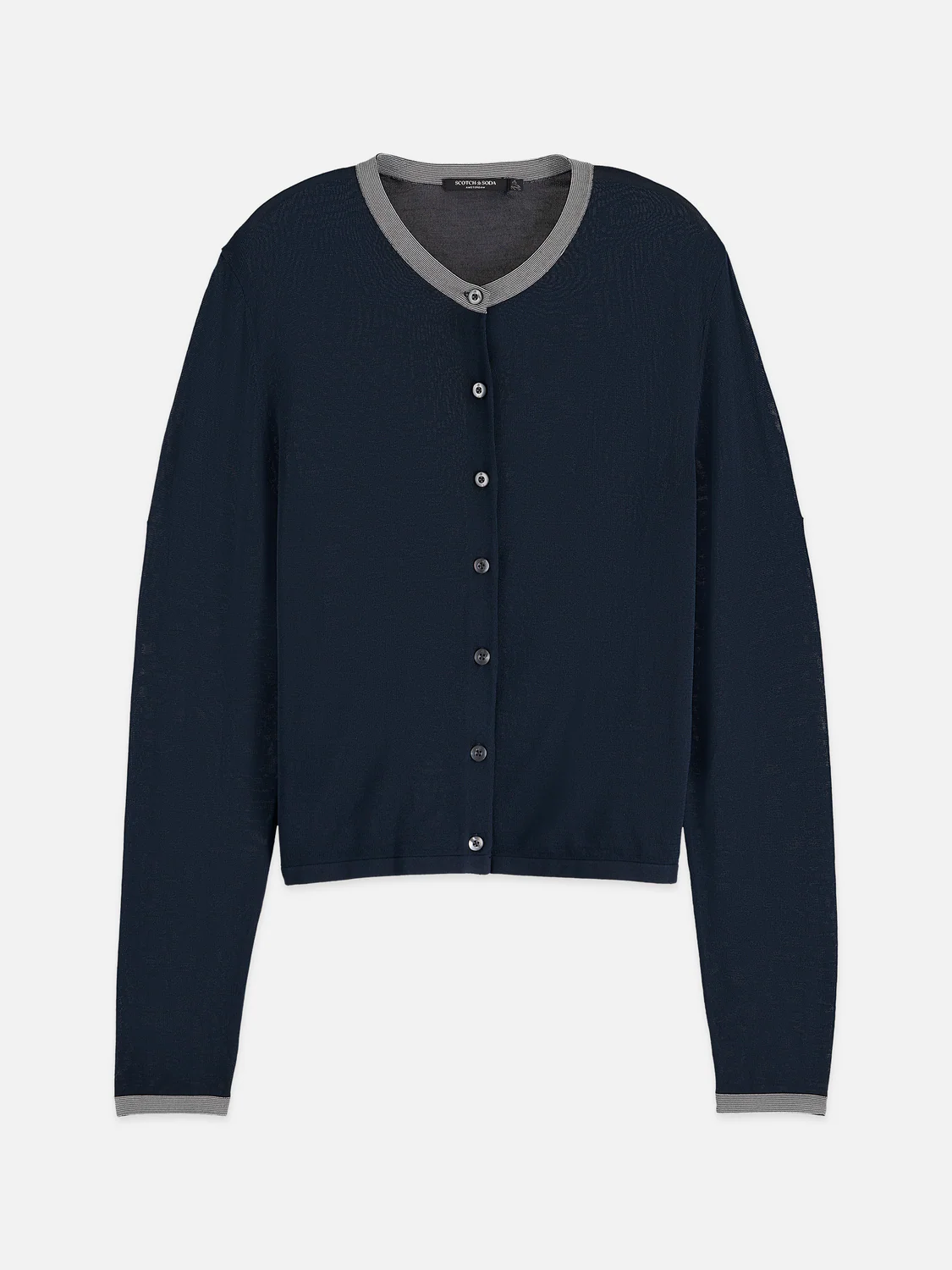 Stripe trim relaxed cardigan - Image 5