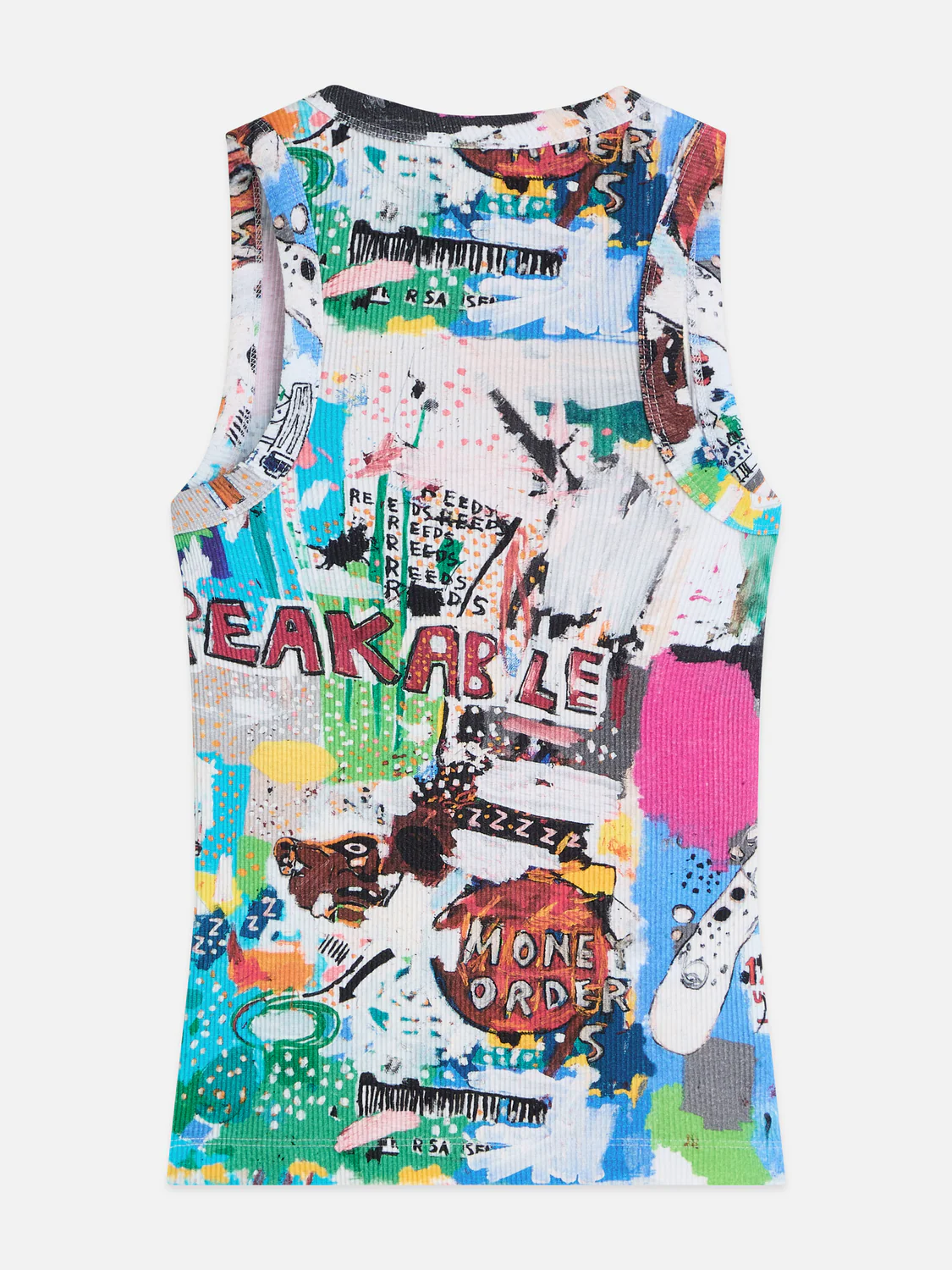 Scotch & Soda x Basquiat All Over Printed Rib Racer Tank - Image 6