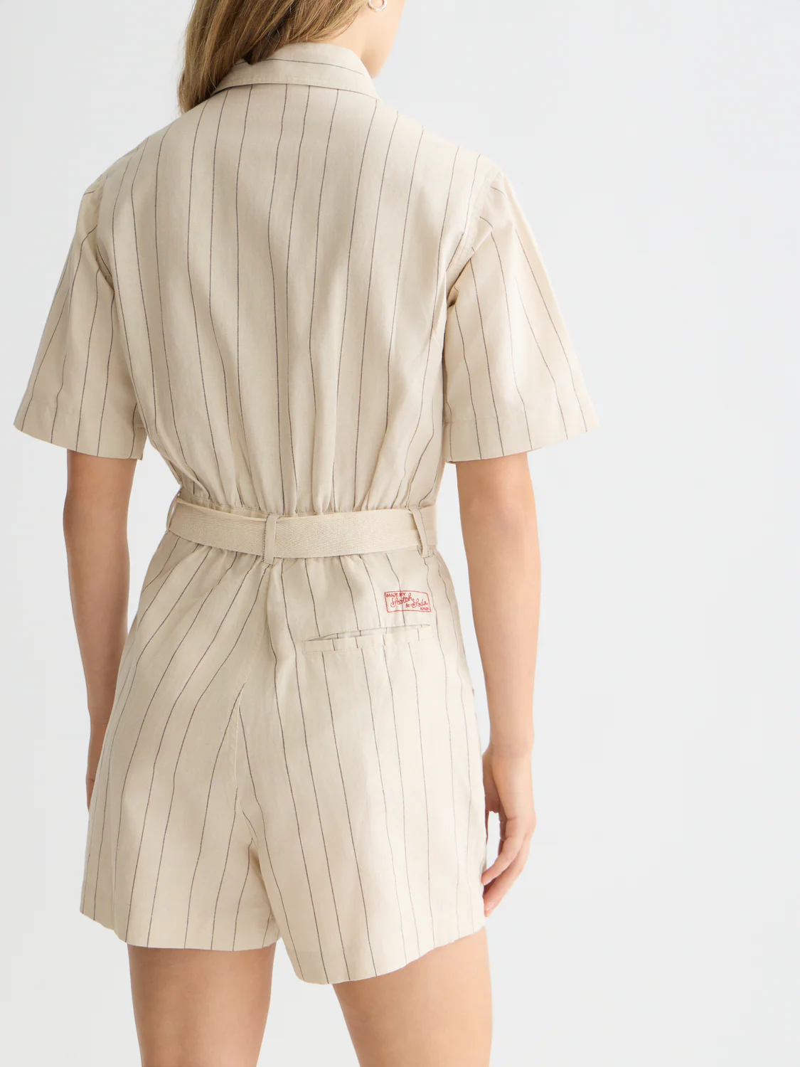 Feminine cotton-linen playsuit - Image 3
