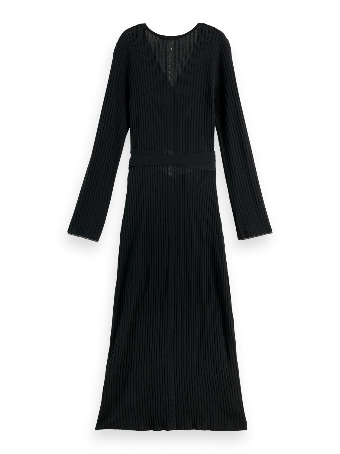 Skinny rib knitted wrap dress - Image 5