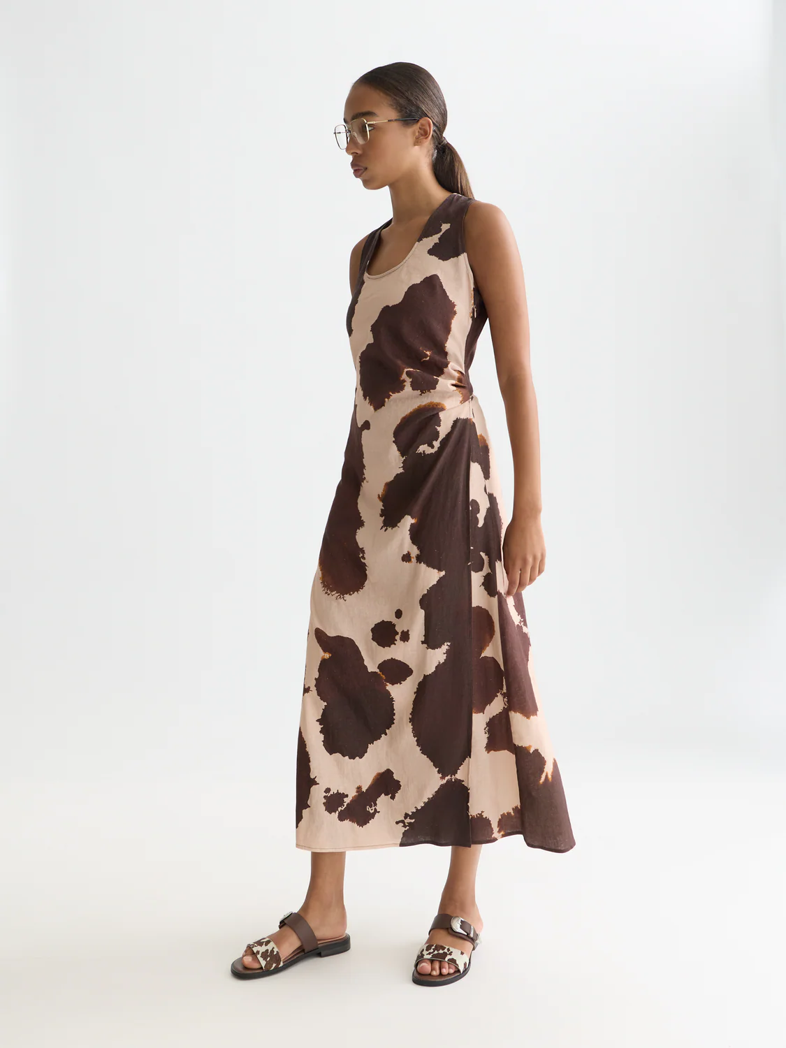 Linen ankle length wrap dress - Image 2